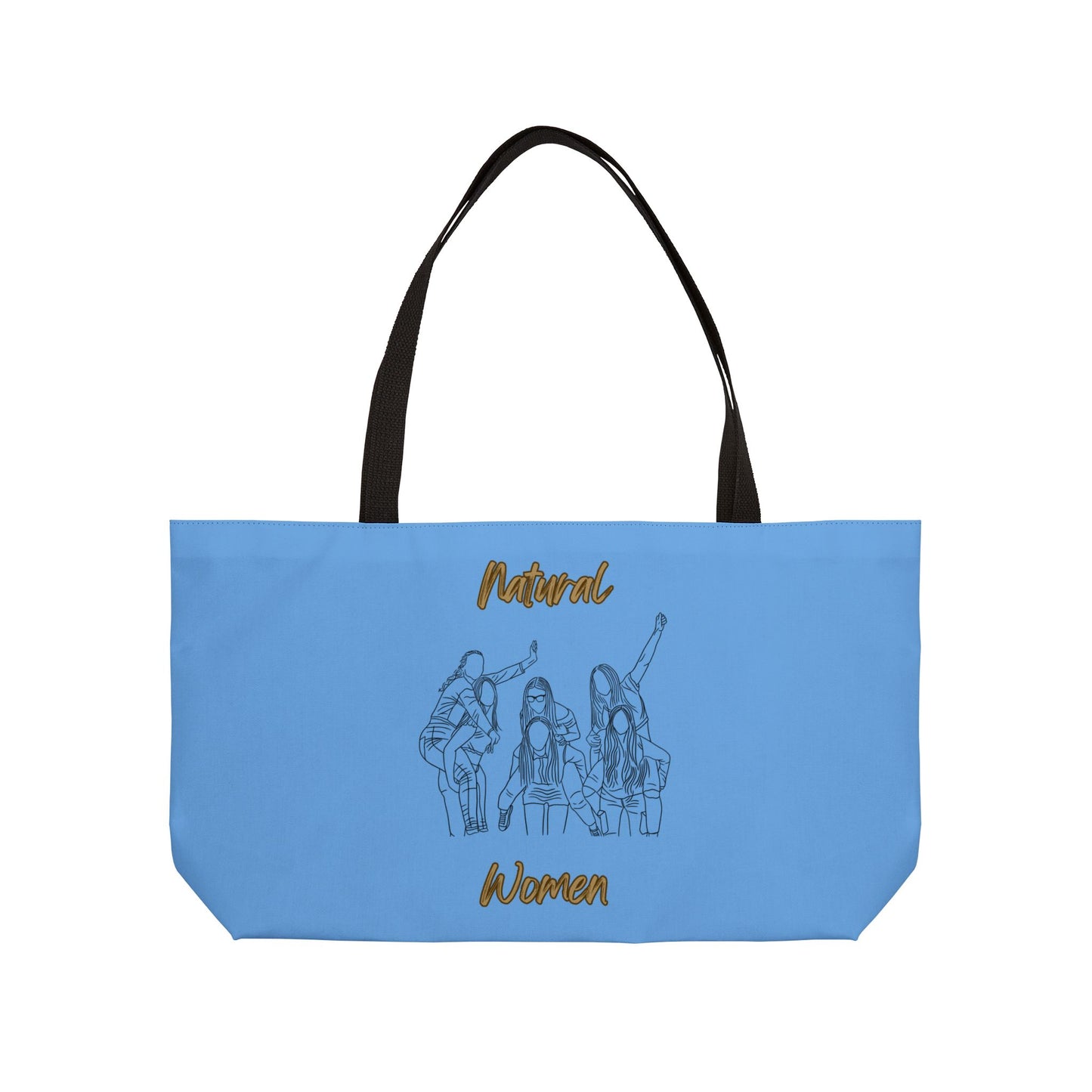 Natural Women Piggy Back (BL) Weekender Tote Bag LIGHT BLUE