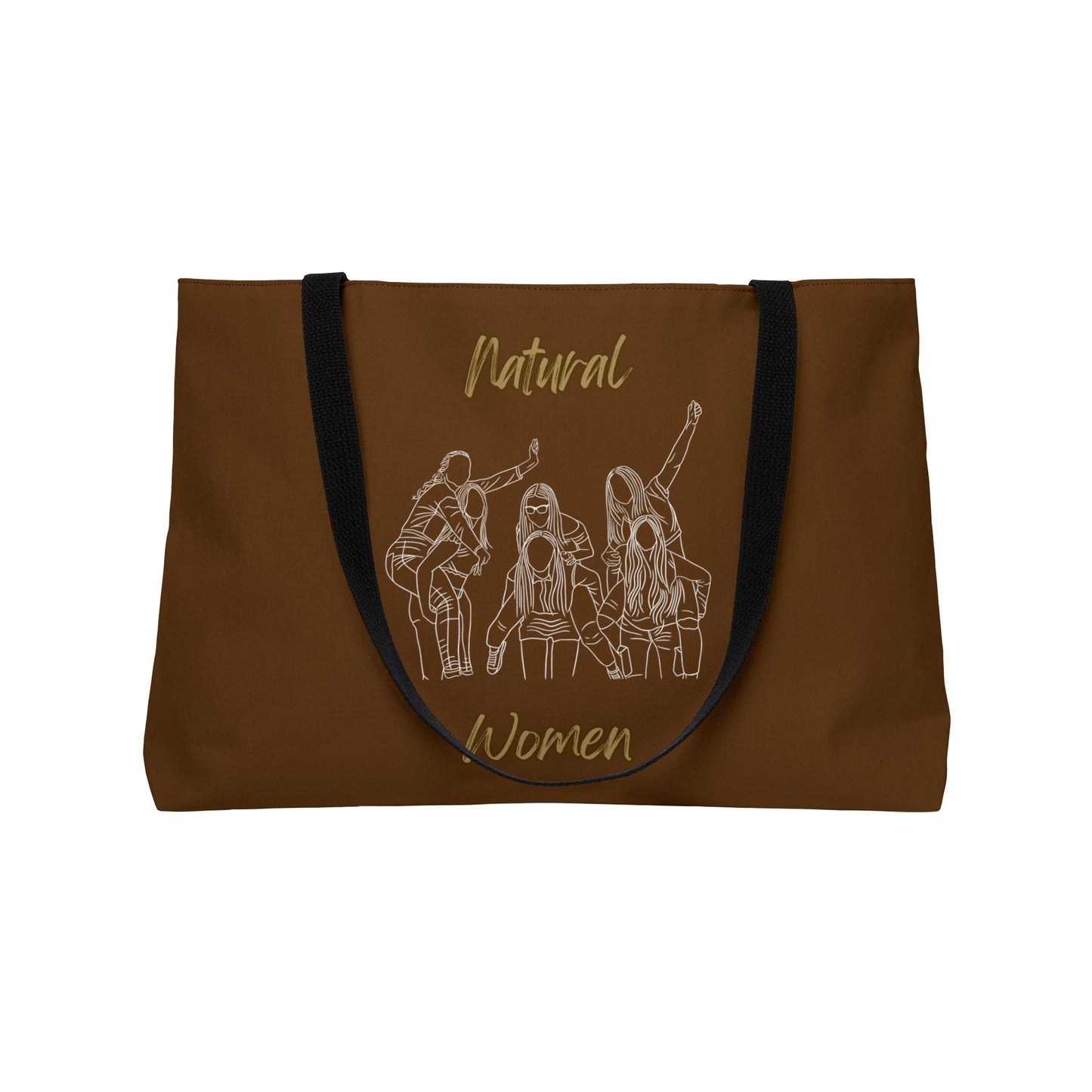 Natural Women Piggy Back (WL) Weekender Tote Bag BROWN