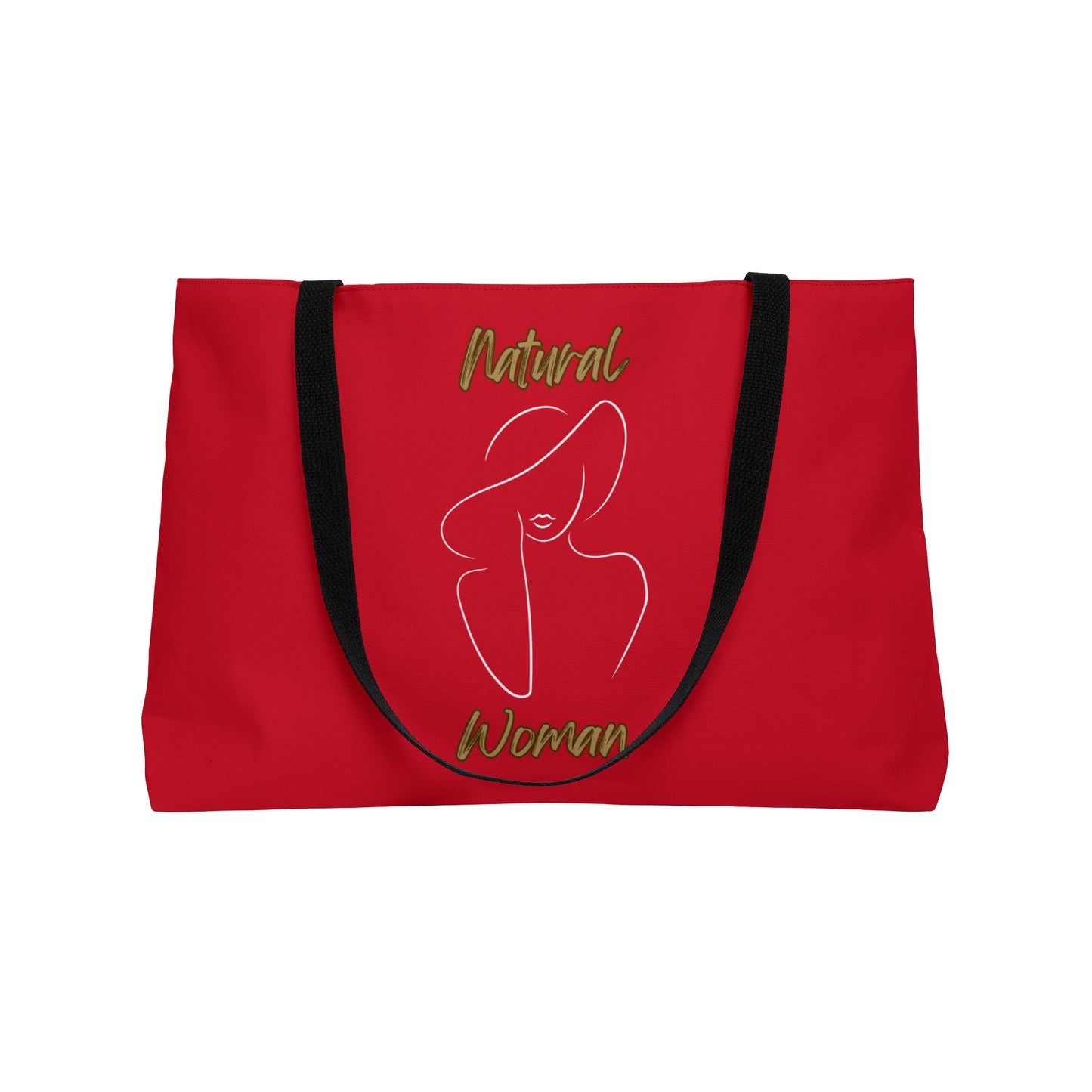Natural Woman Sun Hat (WL) Weekender Tote Bag DARK RED