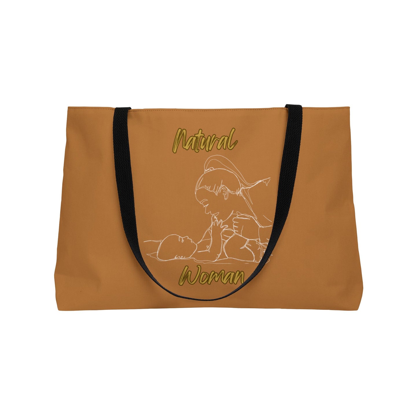 Natural Woman New Life (WL) Weekender Tote Bag LIGHT BROWN