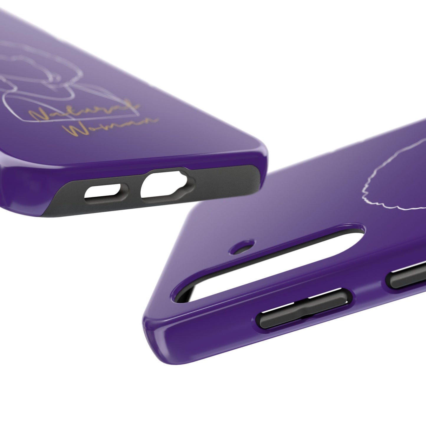 Natural Woman Afro (WL)Tough Phone Cases PURPLE