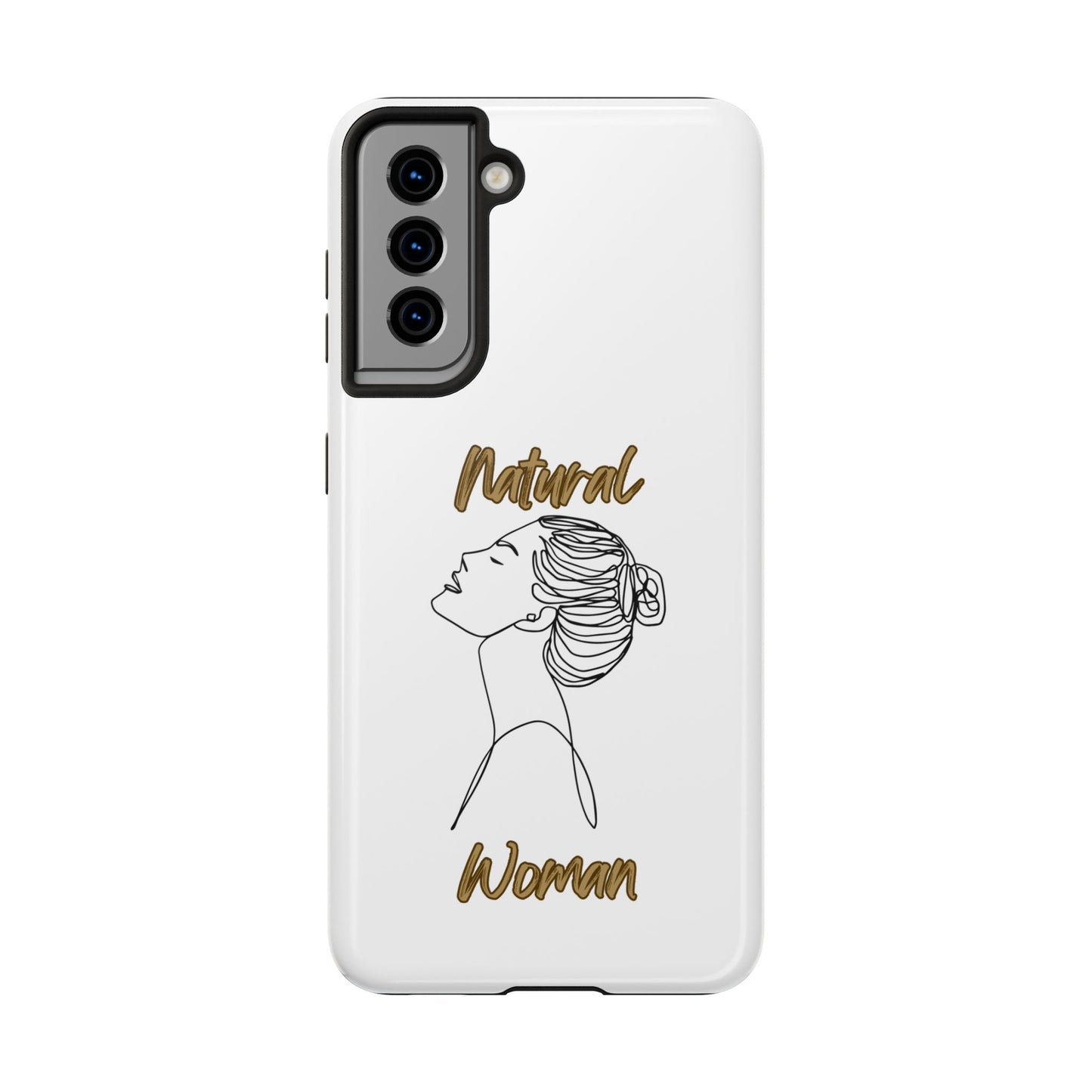 Natural Woman Wet Bun (BL) Tough Phone Cases WHITE