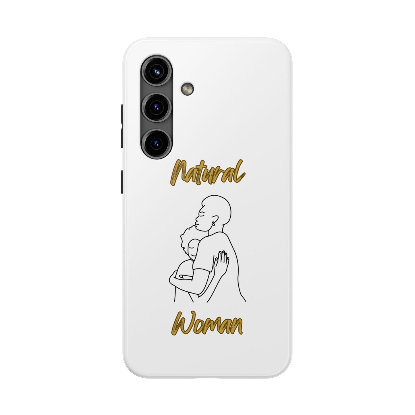 Natural Woman Safe With Momma (BL) Tough Phone Cases WHITE