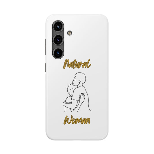 Natural Woman Safe With Momma (BL) Tough Phone Cases WHITE