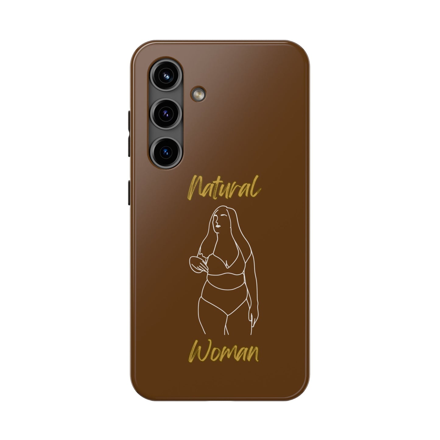 Natural Woman Full Beauty (WL)Tough Phone Cases BROWN