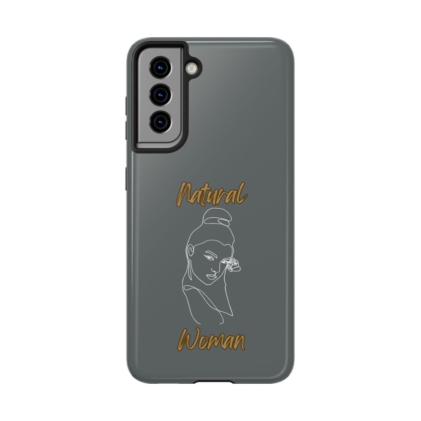 Natural Woman Sassy Bun (WL) Tough Phone Cases DARK GREY