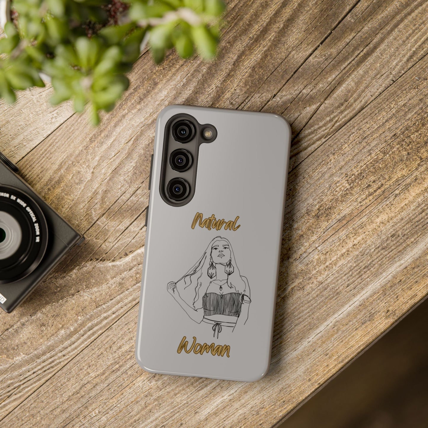 Natural Woman Thinking (BL)Tough Phone Cases LIGHT GREY