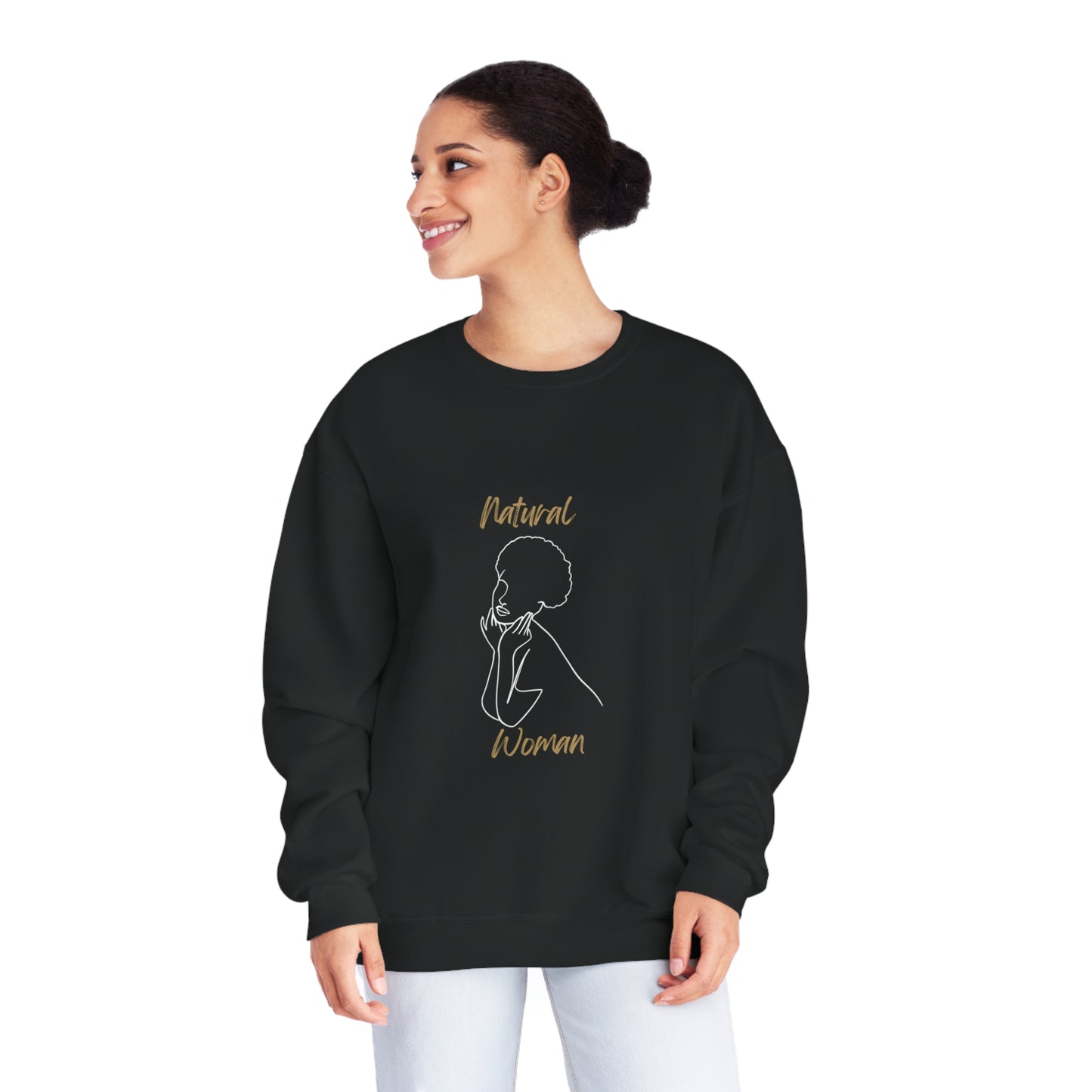 Natural Woman Cute Afro (WL) Crewneck Sweatshirt