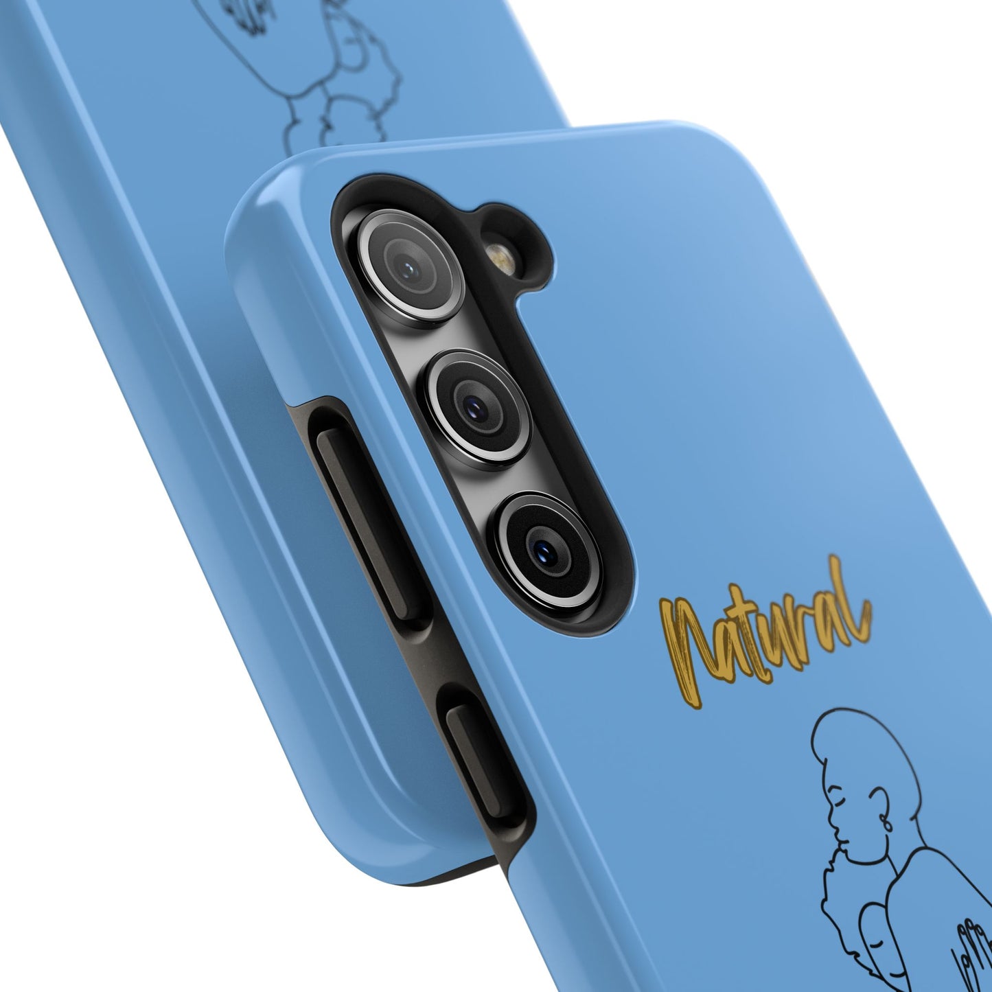 Natural Woman Safe With Momma (BL) Tough Phone Cases LIGHT BLUE