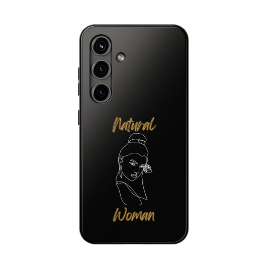 Natural Woman Sassy Bun (WL) Tough Phone Cases BLACK