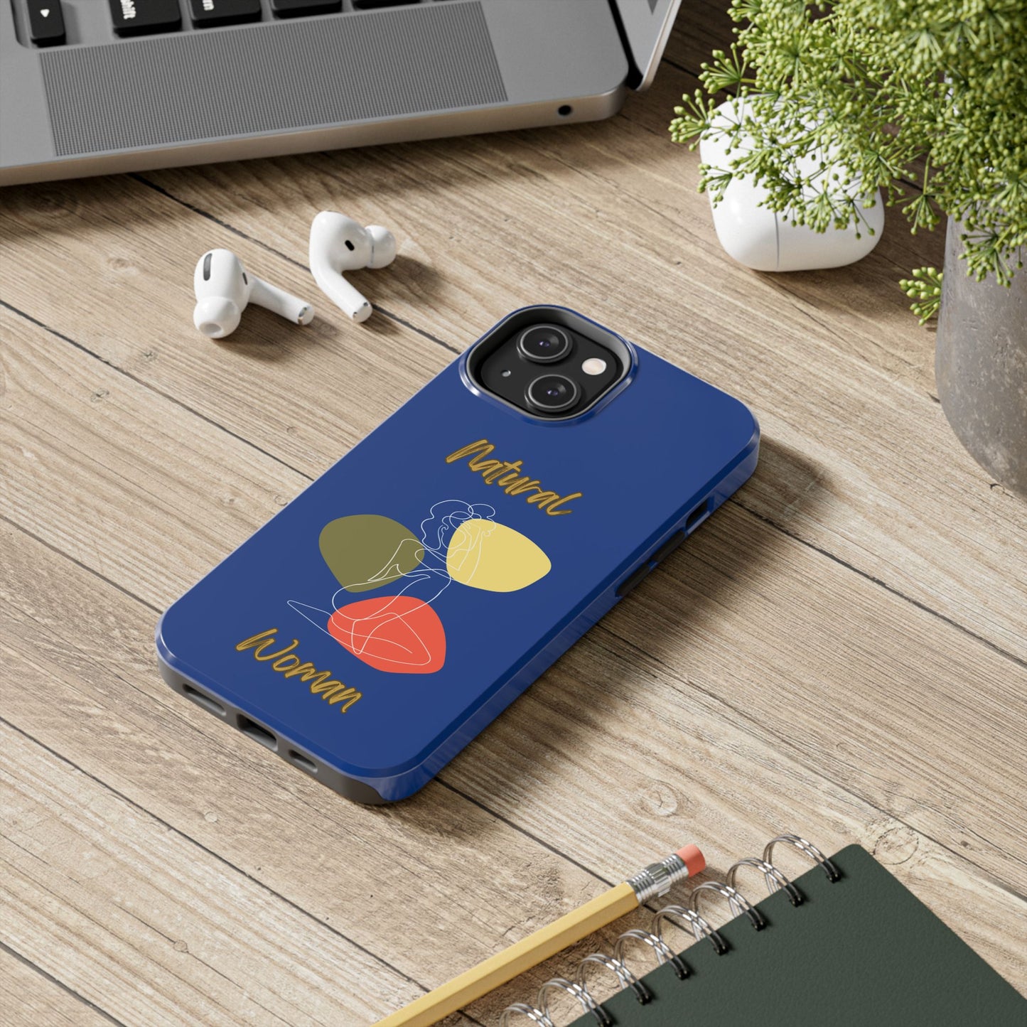Natural Woman Colorful Pose (WL)Tough Phone Cases DARK BLUE