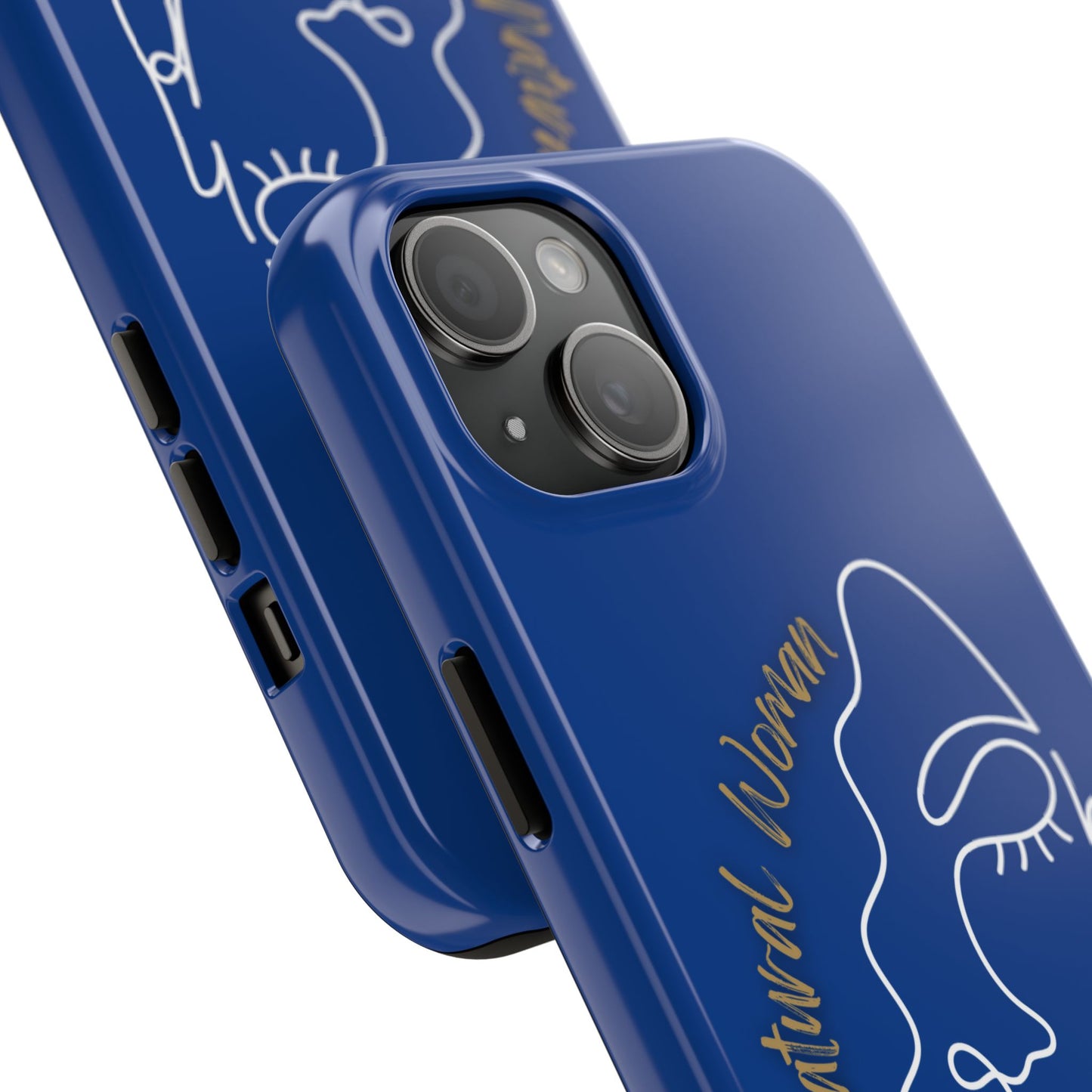 Natural Woman Half Face (WL)Tough Phone Case DARK BLUE