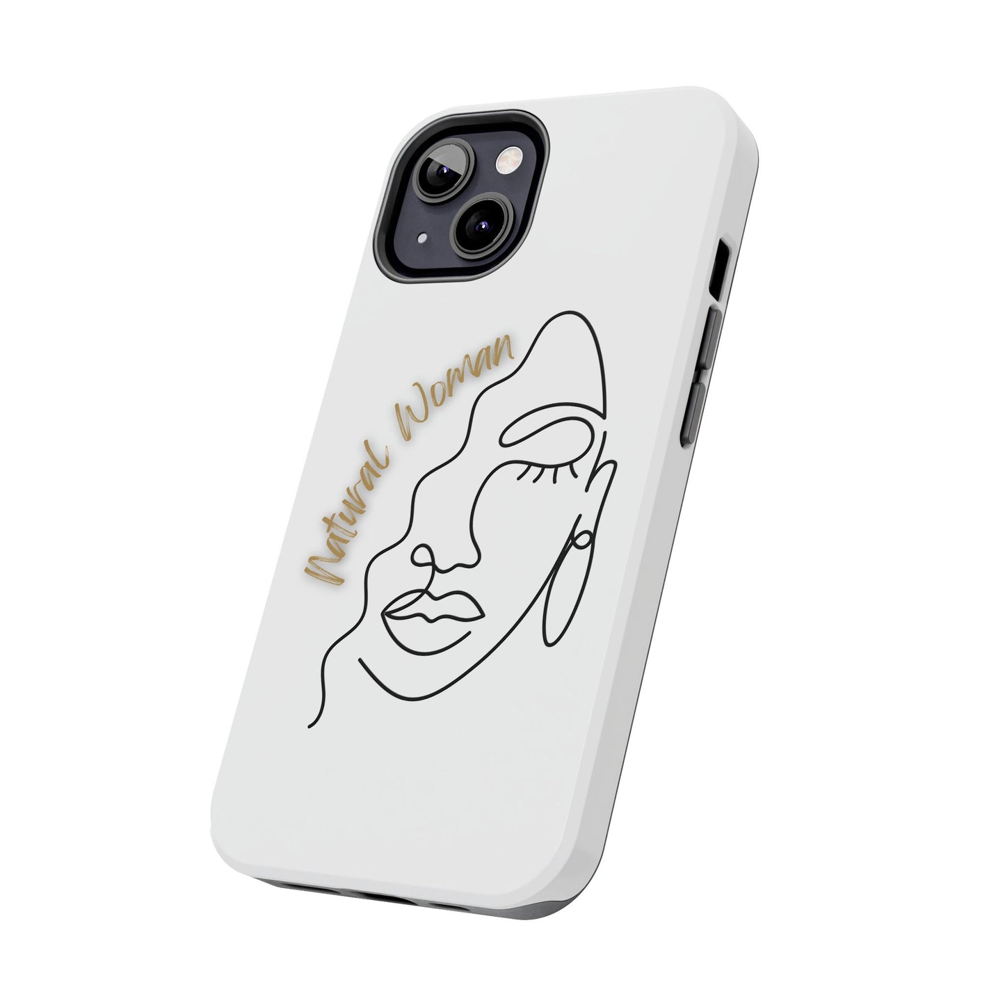 Natural Woman Half Face (BL)Tough Phone Case WHITE