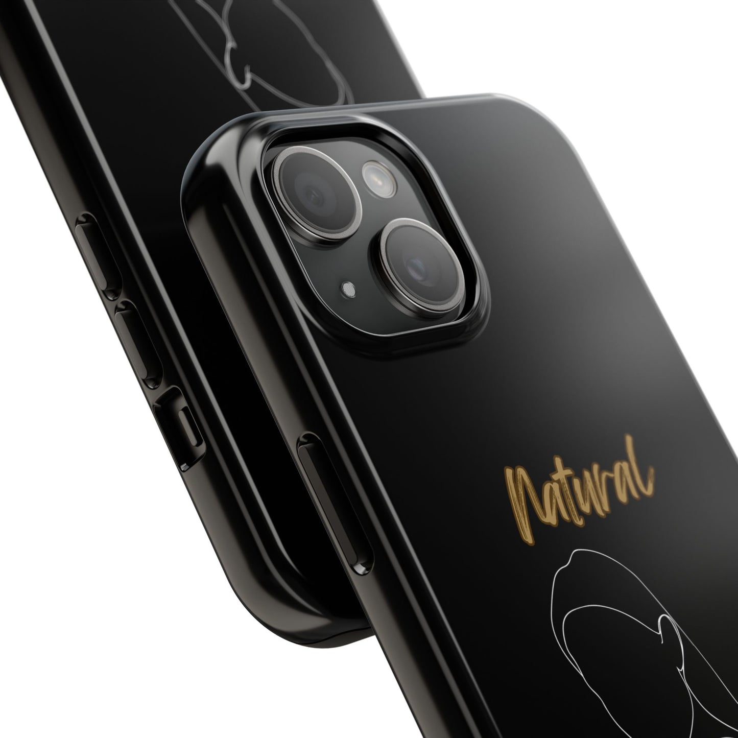 Natural Woman Tilted Look (WL) Tough Phone Cases BLACK