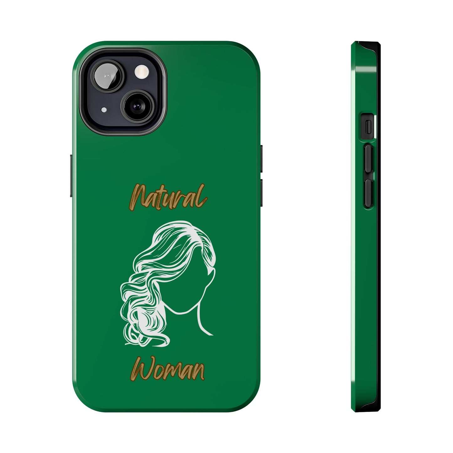 Natural Woman Long Curl (WL)Tough Phone Cases DARK GREEN