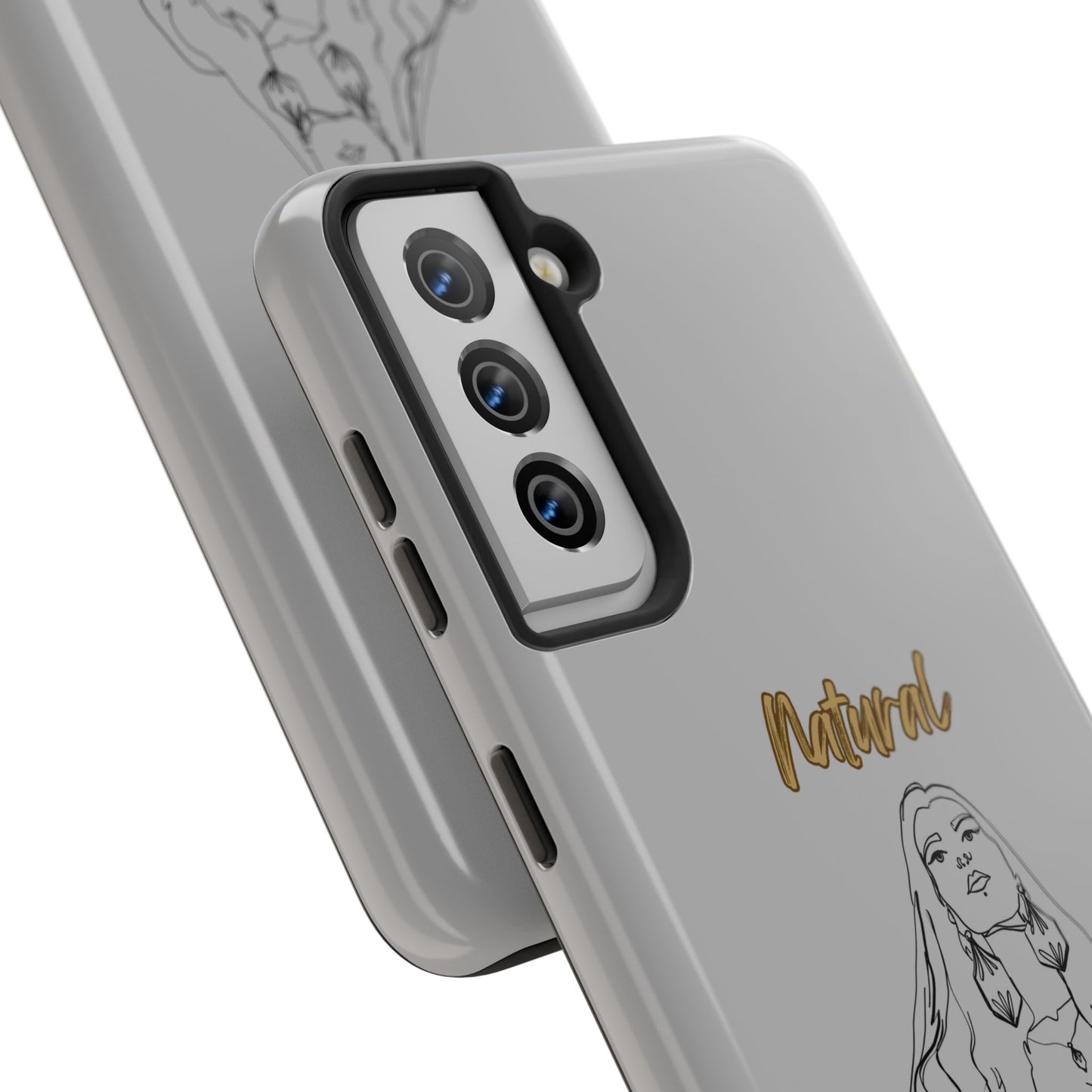 Natural Woman Thinking (BL)Tough Phone Cases LIGHT GREY