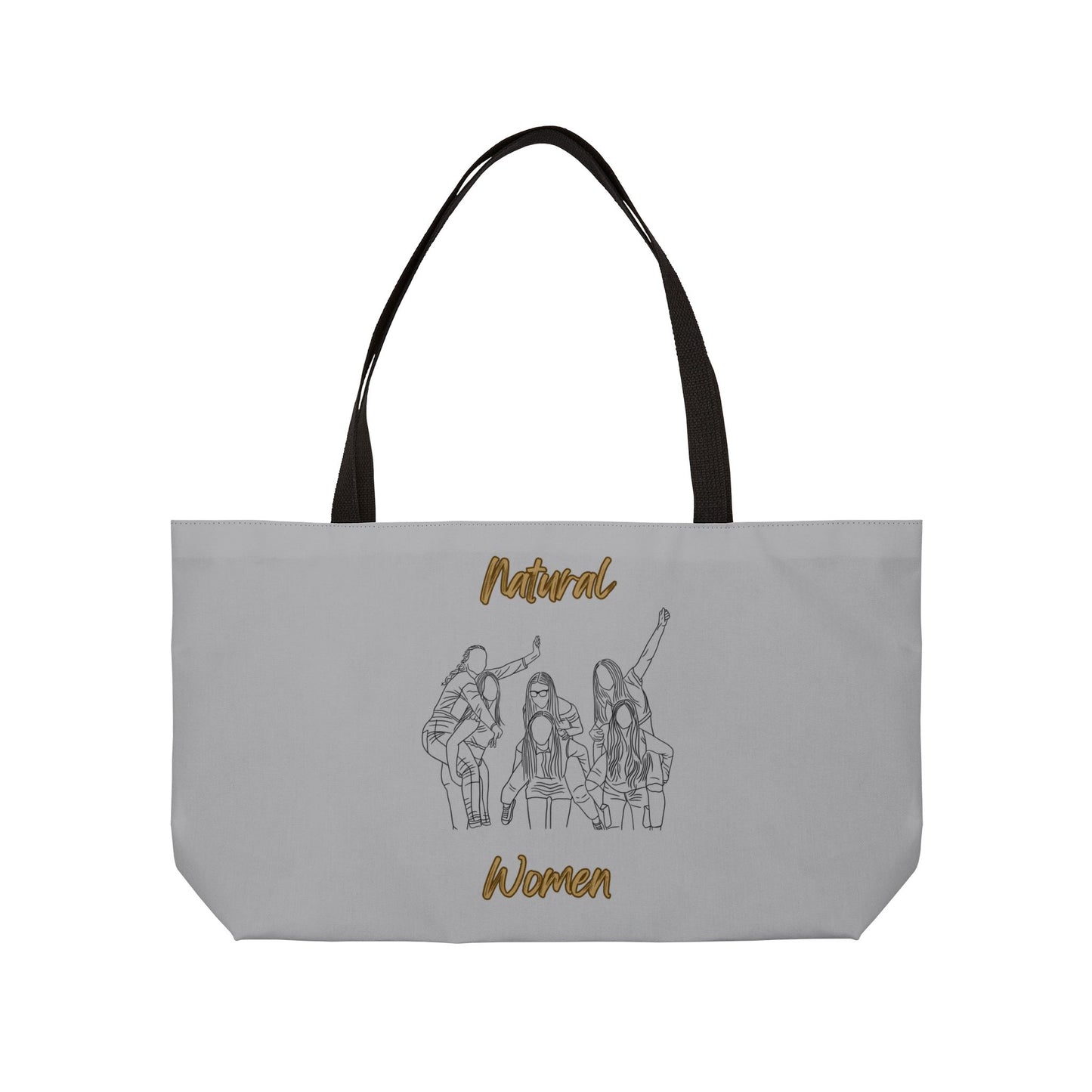Natural Women Piggy Back (BL) Weekender Tote Bag LIGHT GREY