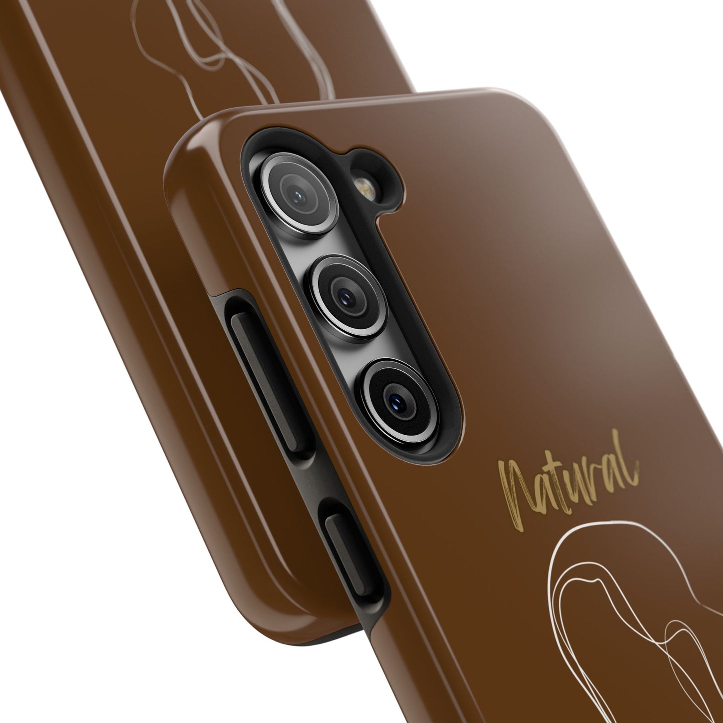 Natural Woman Hanging Hair (WL) Tough Phone Cases BROWN