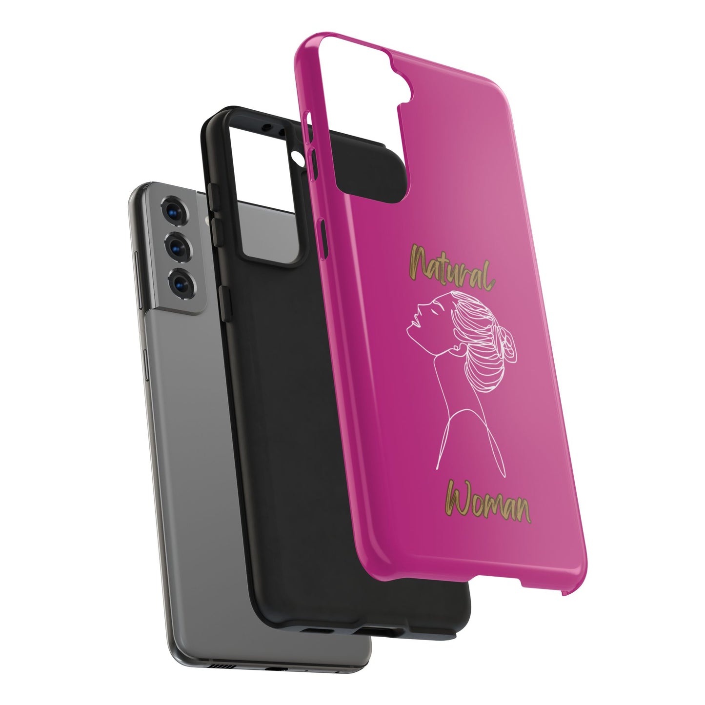 Natural Woman Wet Bun (WL) Tough Phone Cases PINK