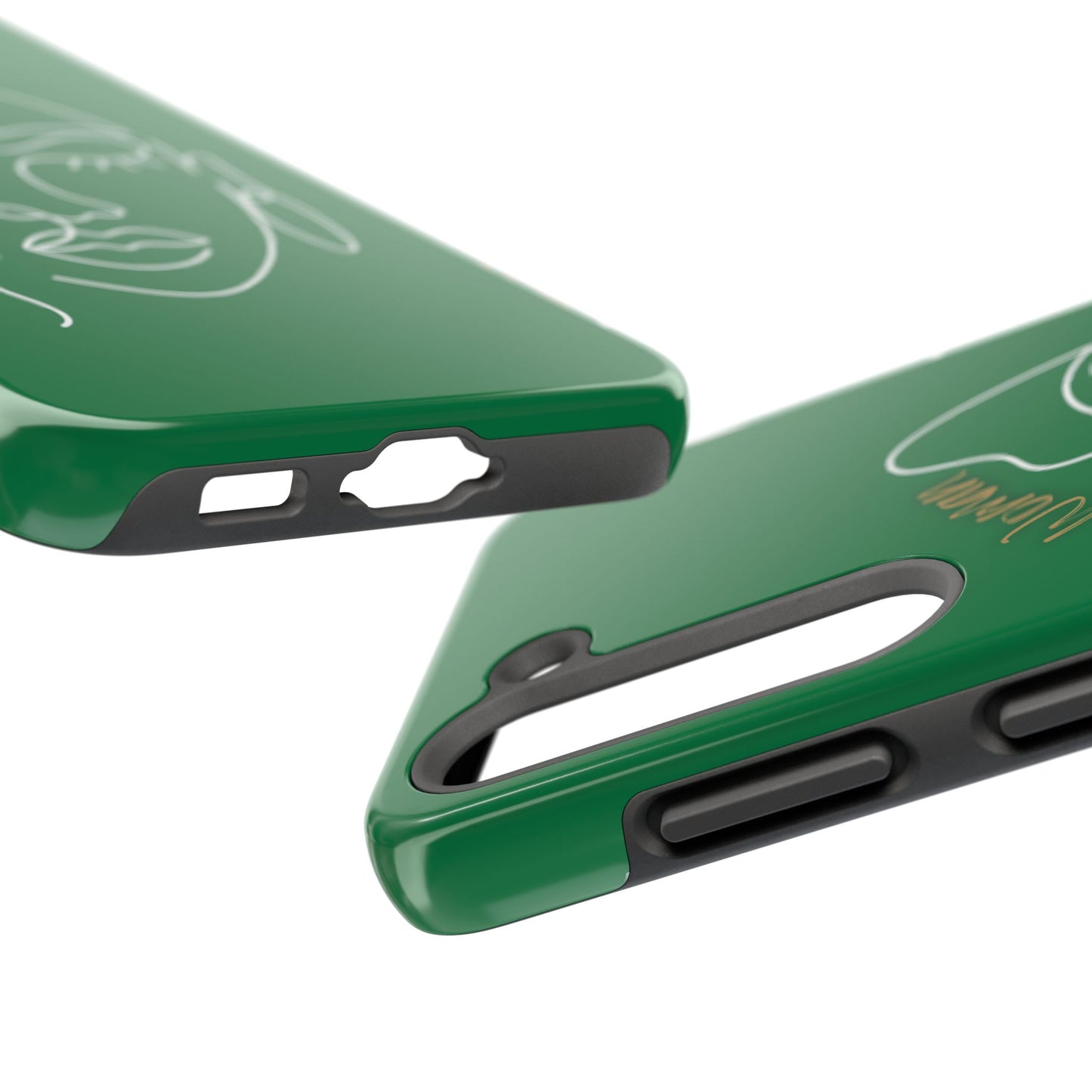 Natural Woman Half Face (WL)Tough Phone Case DARK GREEN