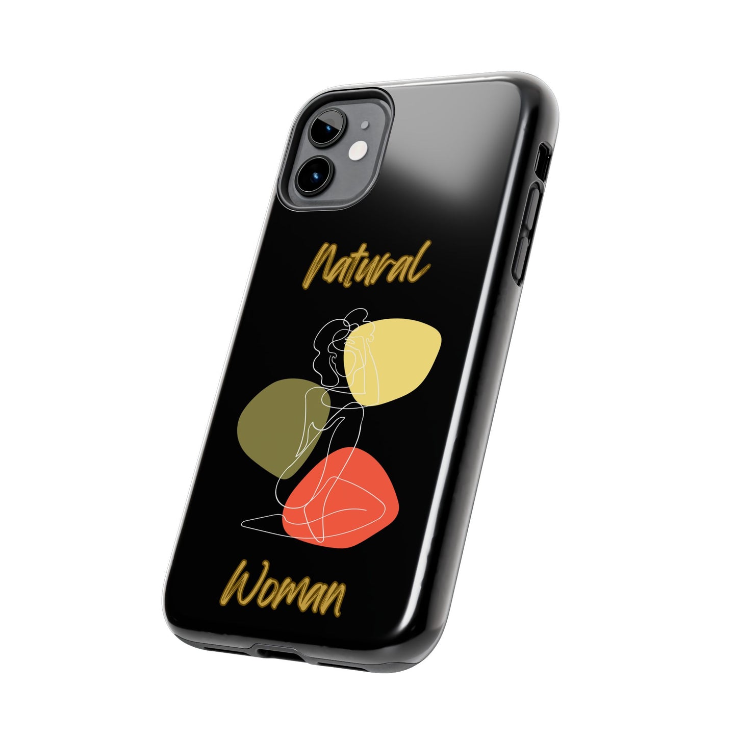 Natural Woman Colorful Pose (WL)Tough Phone Cases BLACK