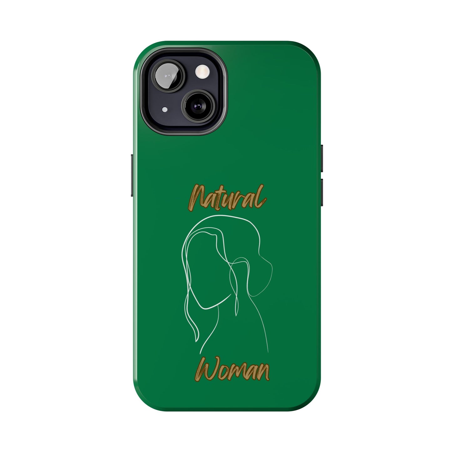 Natural Woman Hanging Hair (WL) Tough Phone Cases DARK GREEN