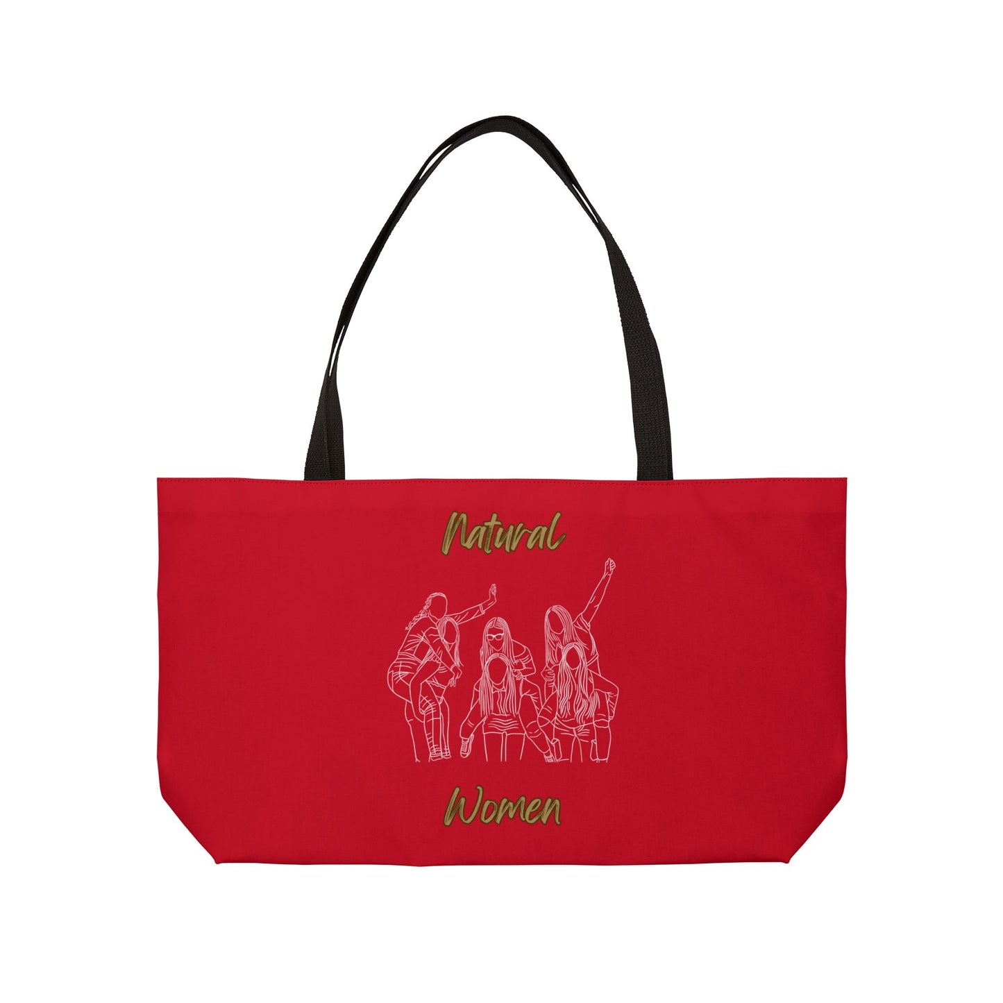 Natural Women Piggy Back (WL) Weekender Tote Bag DARK RED