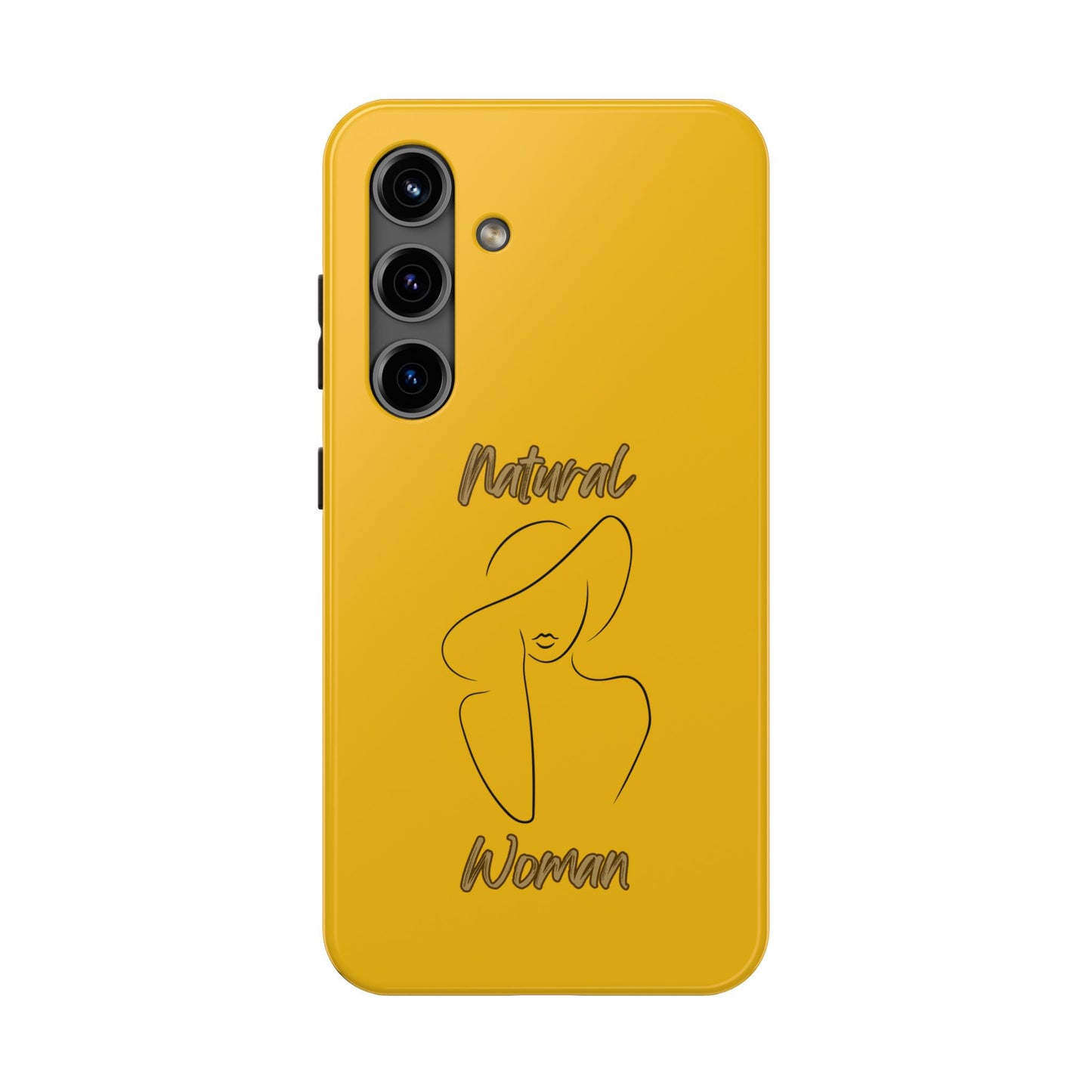 Natural Woman Sun Hat (BL) Tough Phone Cases YELLOW