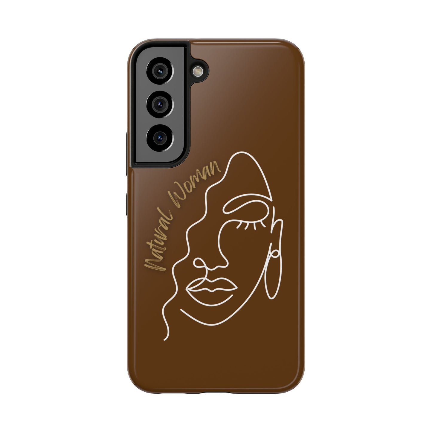 Natural Woman Half Face (WL)Tough Phone Case BROWN