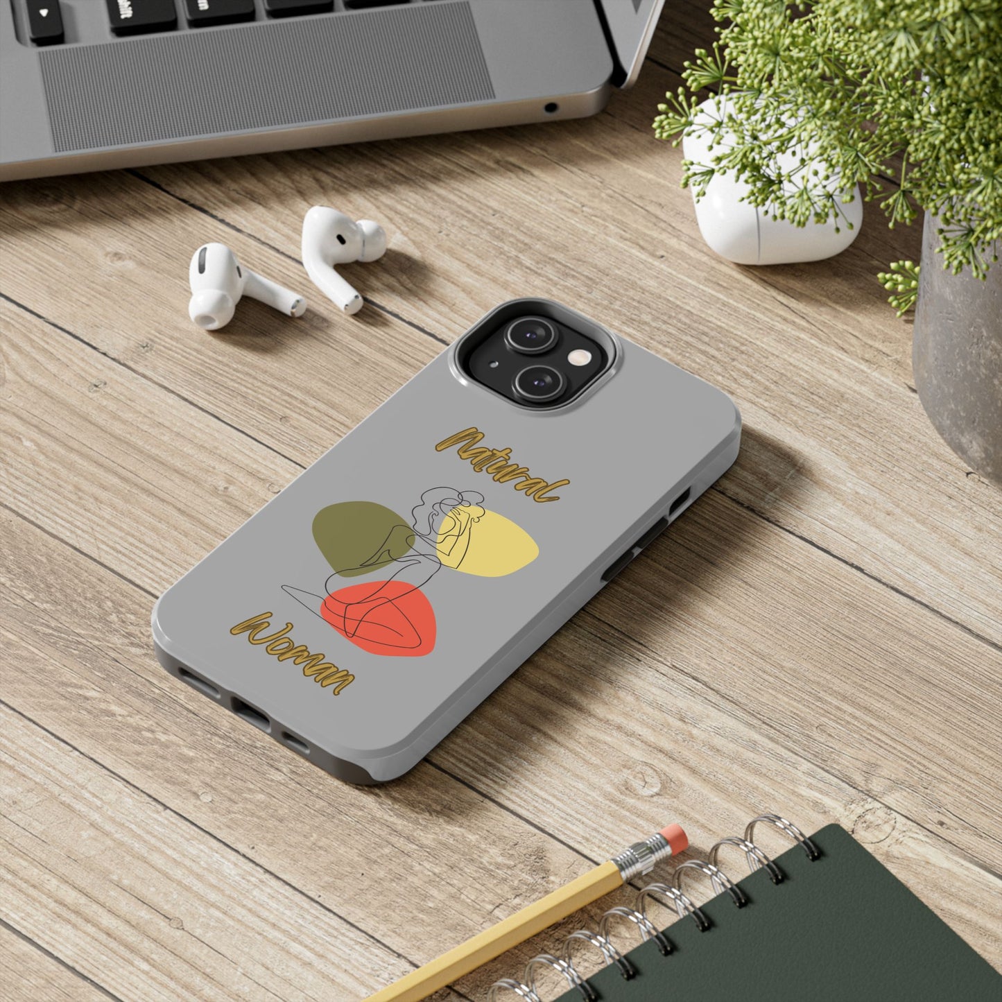 Natural Woman Colorful Pose (BL)Tough Phone Cases LIGHT GREY