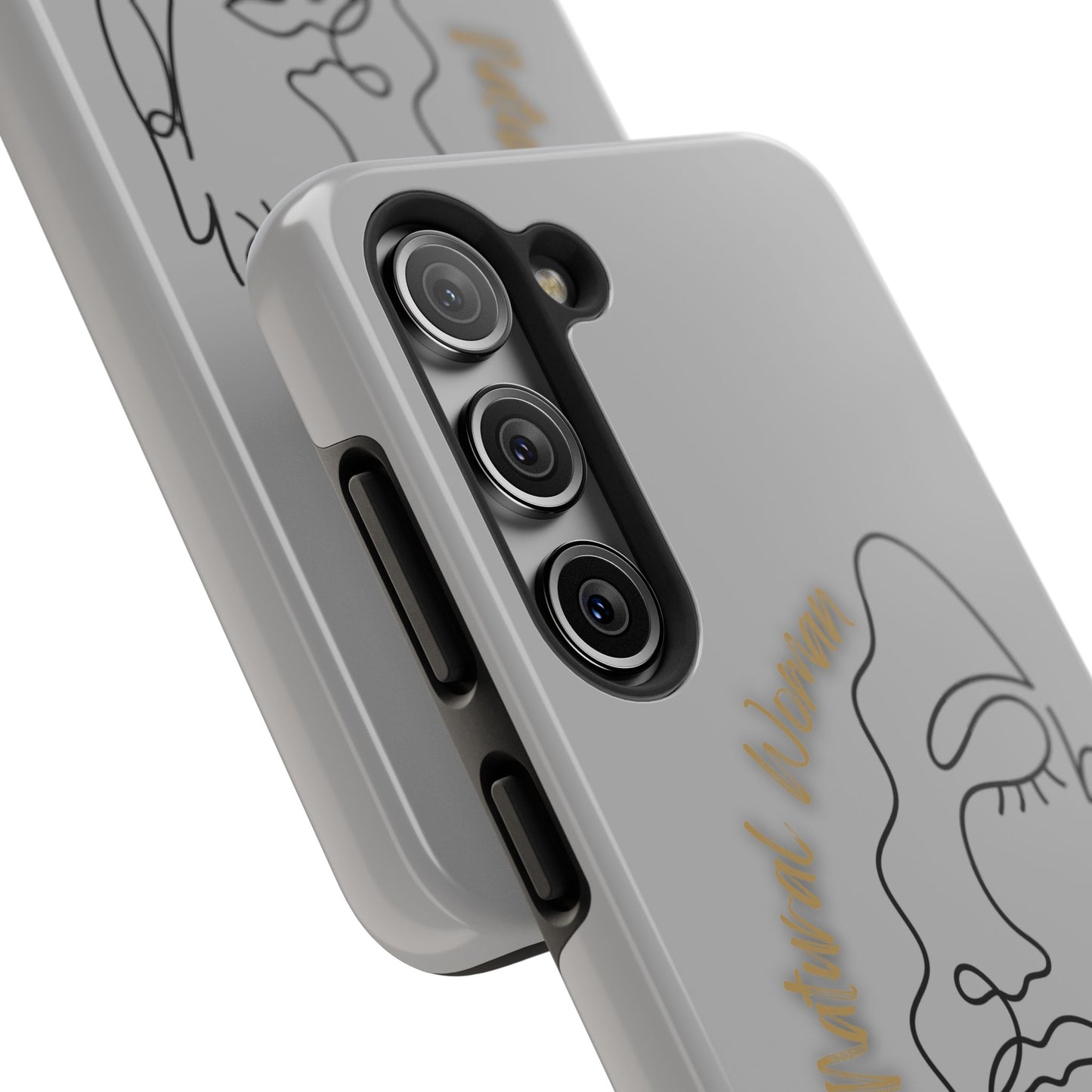Natural Woman Half Face (BL)Tough Phone Case LIGHT GREY