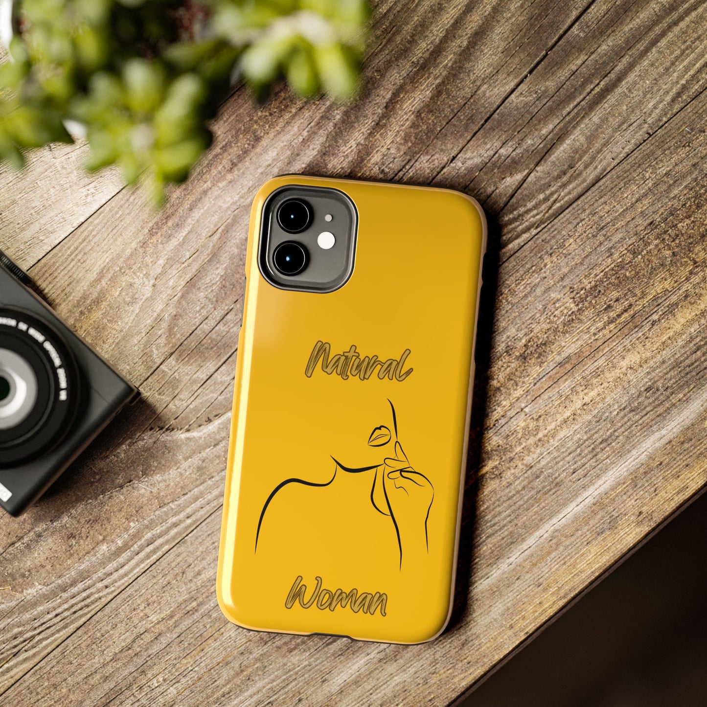 Natural Woman Chin Up (BL)Tough Phone Cases YELLOW