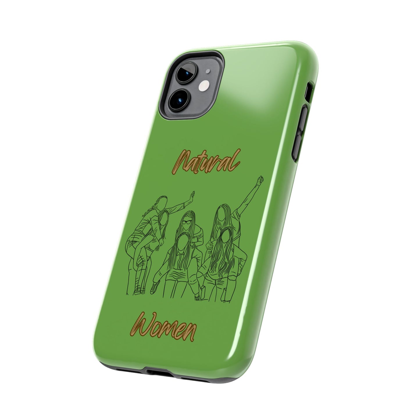 Natural Woman Piggy Back (BL)Tough Phone Cases GREEN