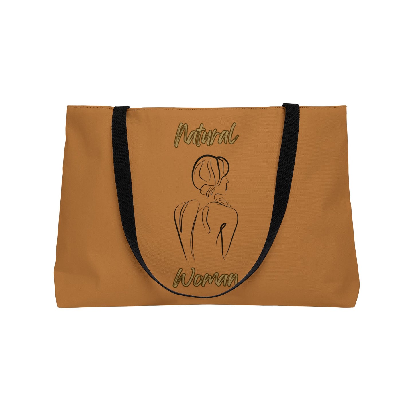 Natural Woman Back (BL) Weekender Tote Bag LIGHT BROWN