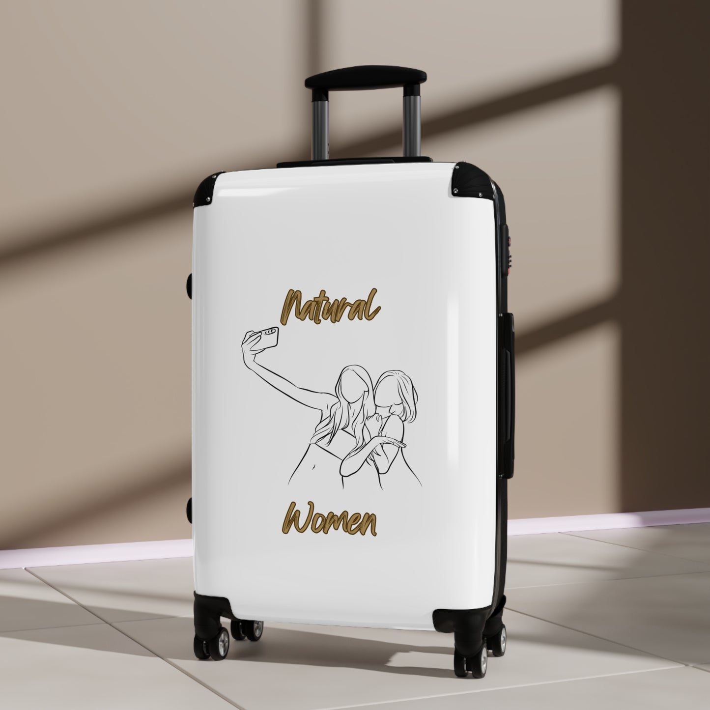 Natural Woman Friends Selfie (BL) Suitcase WHITE