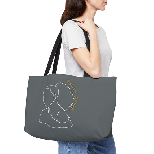 Natural Woman Behind Head (WL) Weekender Tote Bag DARK GREY