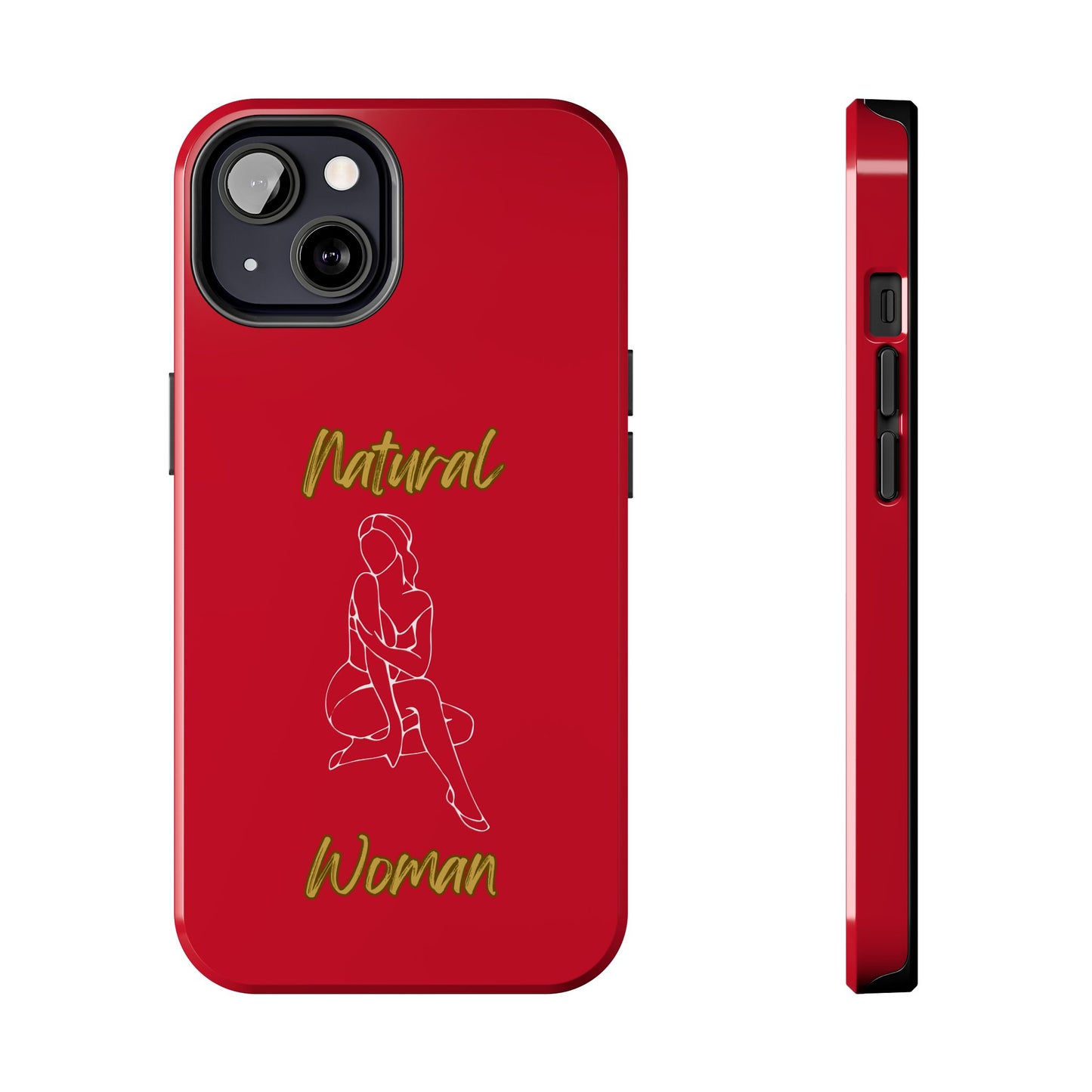 Natural Woman Shoulder Action (WL)Tough Phone Cases DARK RED