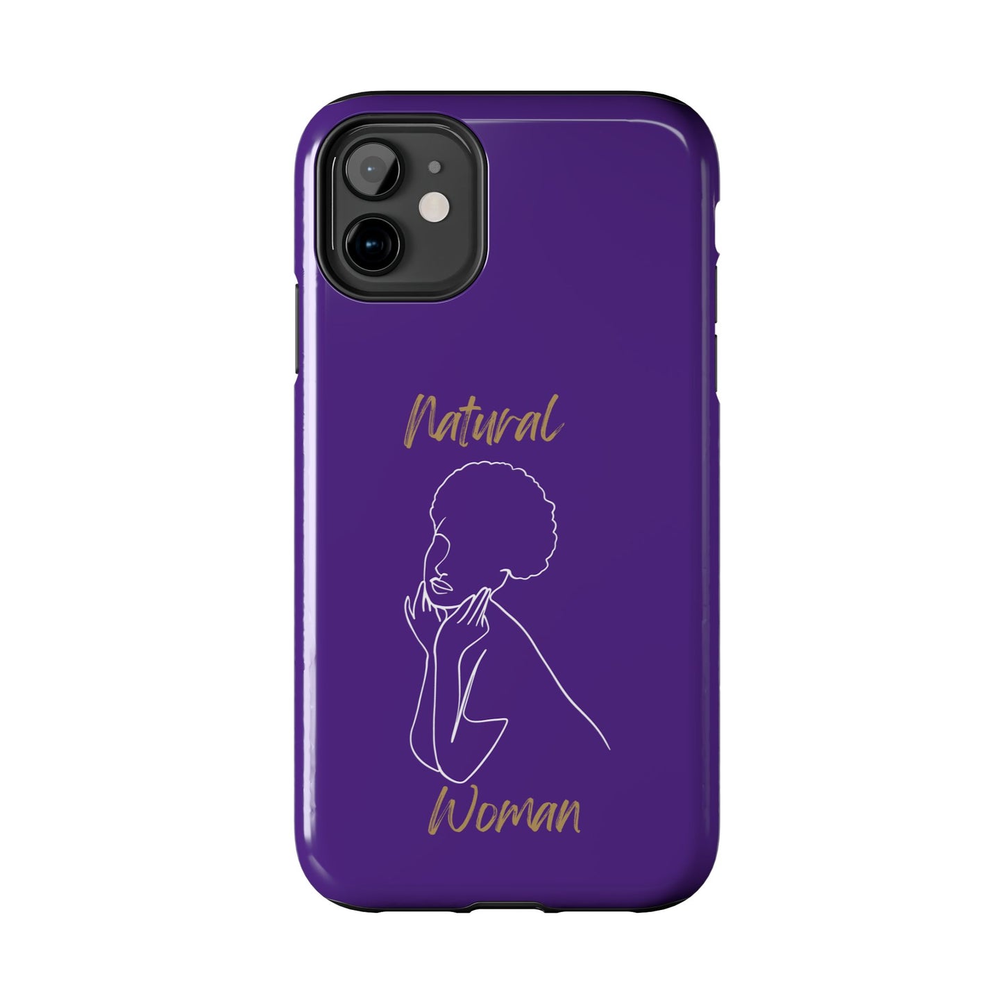 Natural Woman Cute Afro (WL)Tough Phone Cases PURPLE