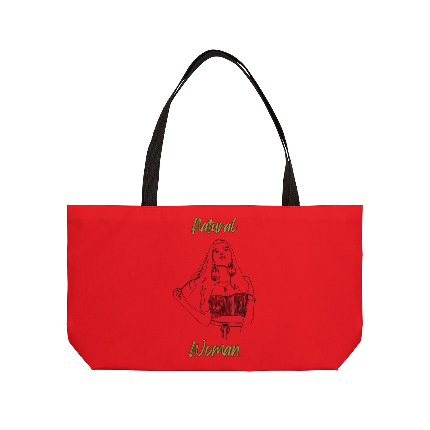 Natural Woman Thinking (BL) Weekender Tote Bag RED