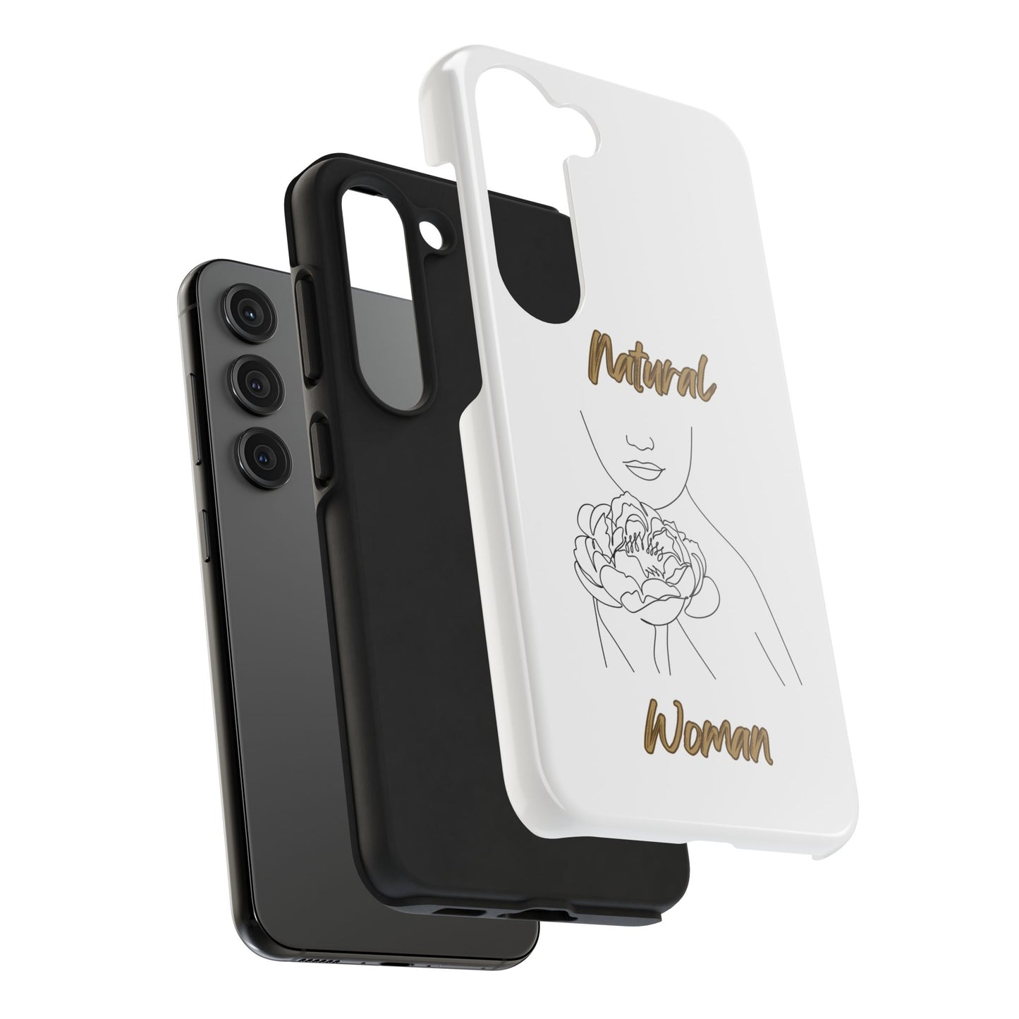 Natural Woman Kissed Flower (BL)Tough Phone Cases WHITE