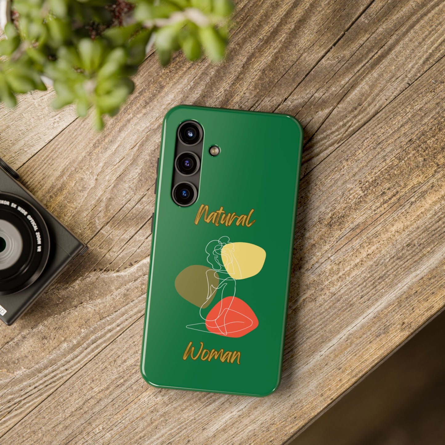 Natural Woman Colorful Pose (WL)Tough Phone Cases DARK GREEN