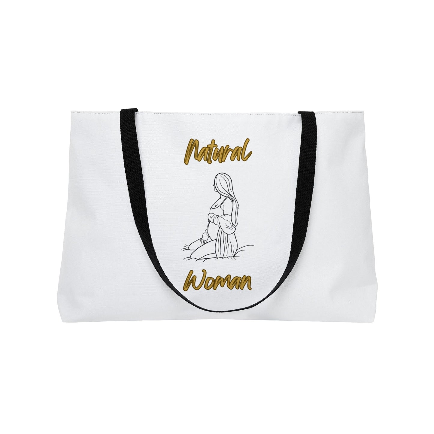 Natural Woman Expecting (BL) Weekender Tote Bag WHITE