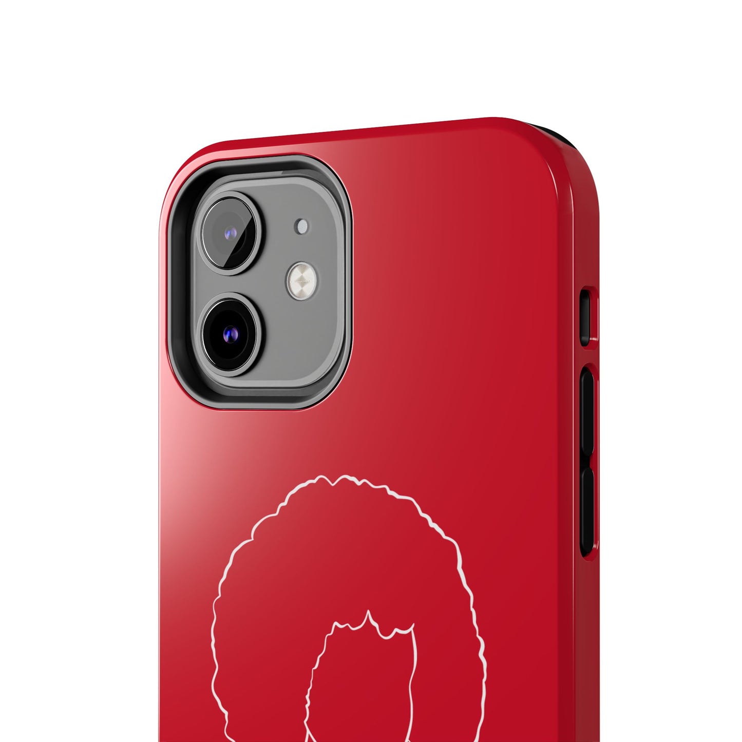 Natural Woman Afro (WL) Tough Phone Case DARK RED