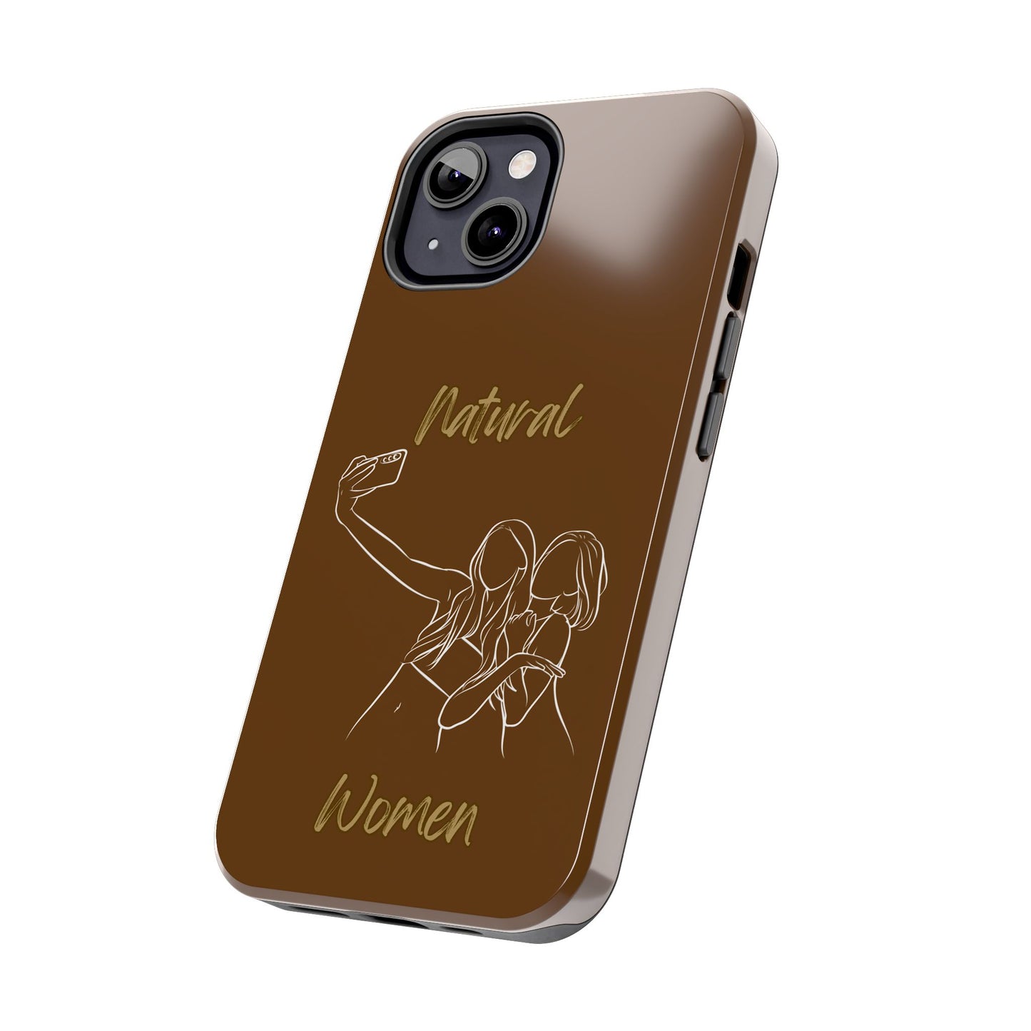 Natural Woman Friends Selfie (WL)Tough Phone Cases BROWN
