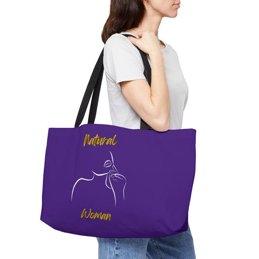 Natural Woman Chin Up (WL) Weekender Tote Bag PURPLE