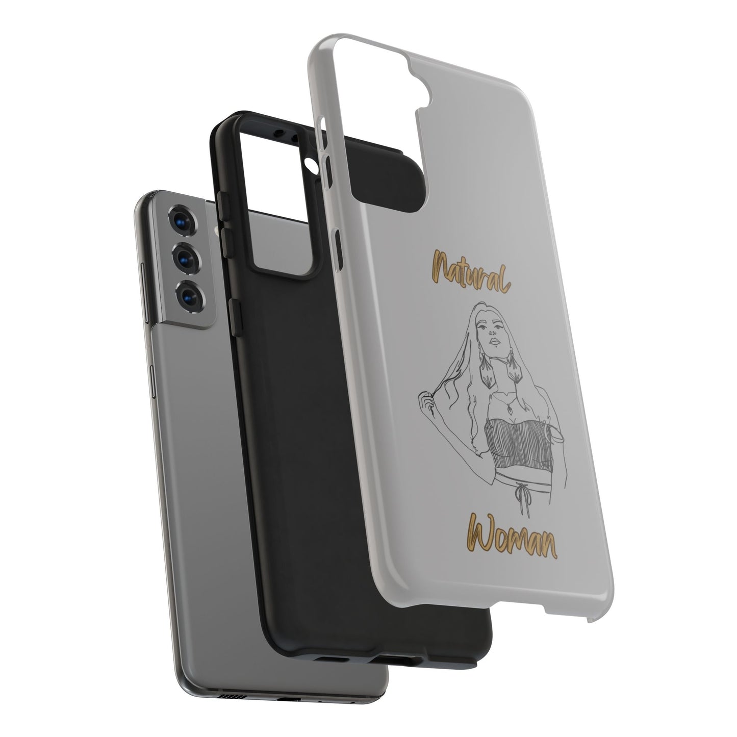 Natural Woman Thinking (BL)Tough Phone Cases LIGHT GREY