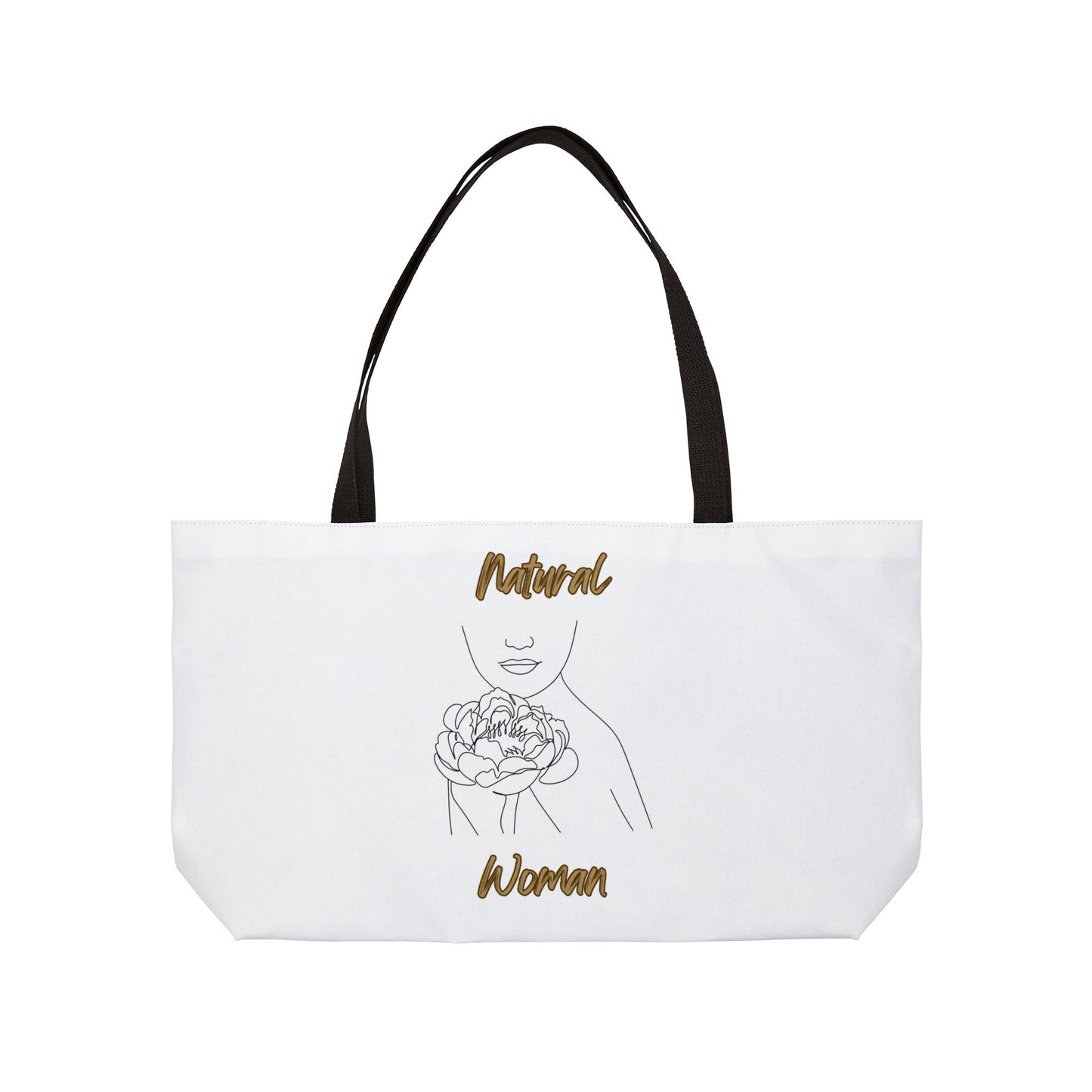 Natural Woman Kissed Flower (BL) Weekender Tote Bag WHITE