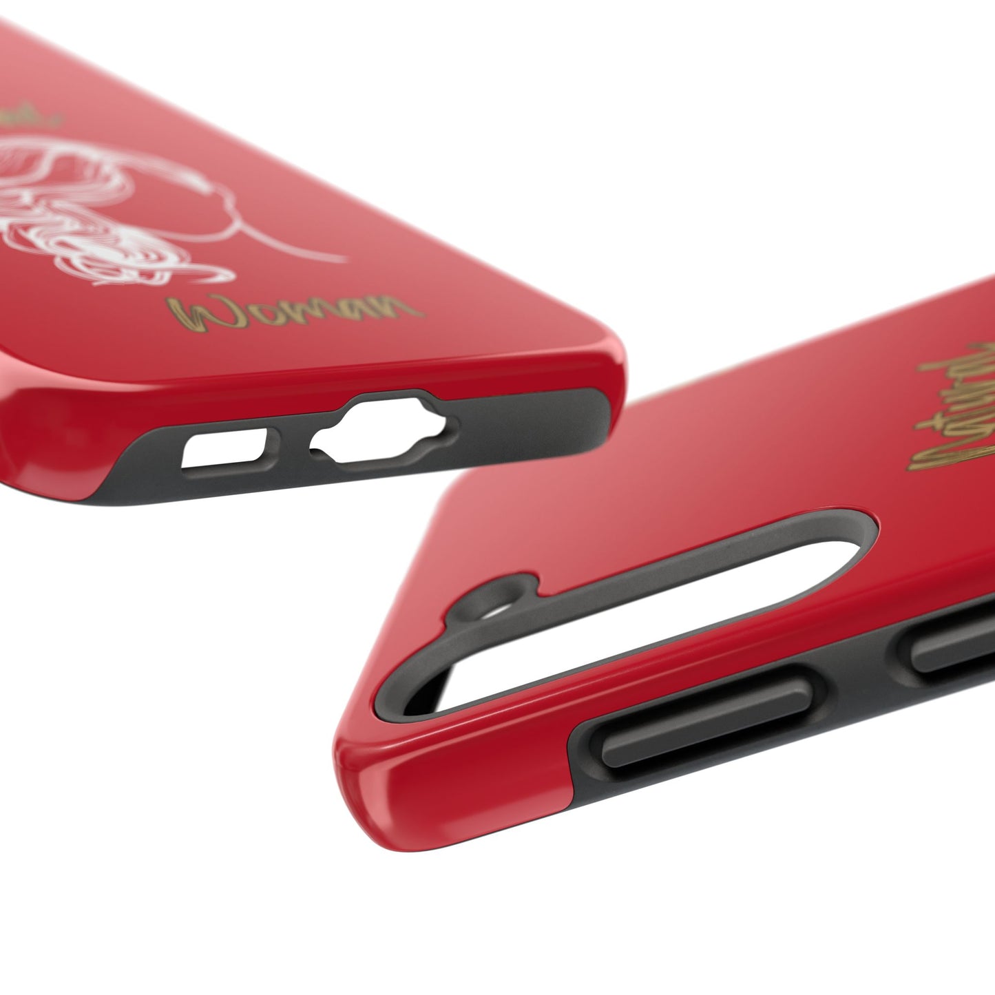 Natural Woman Long Curl (WL)Tough Phone Cases DARK RED