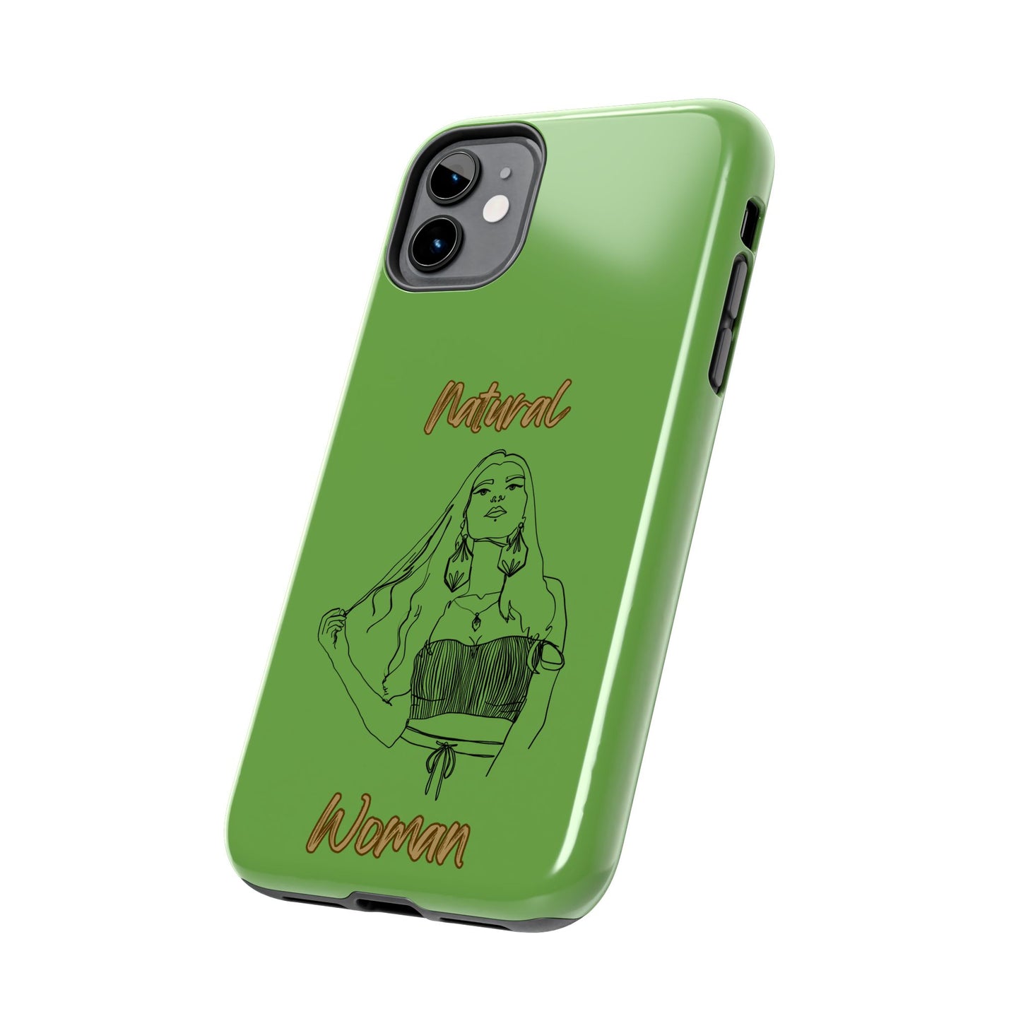 Natural Woman Thinking (BL)Tough Phone Cases GREEN