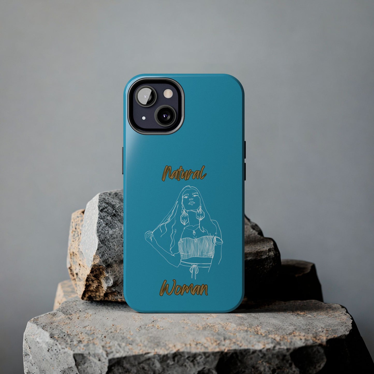 Natural Woman Thinking (WL)Tough Phone Cases TURQUOISE